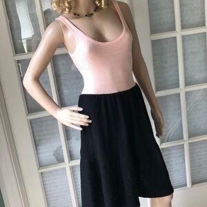 Victoria’s Secret pink/black knit sleeveless dress